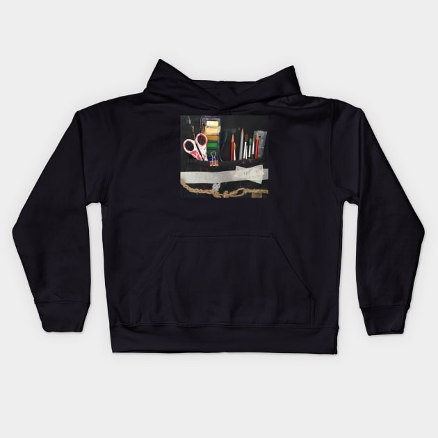 Art Kit - Black Kids Hoodie by Dpe1974